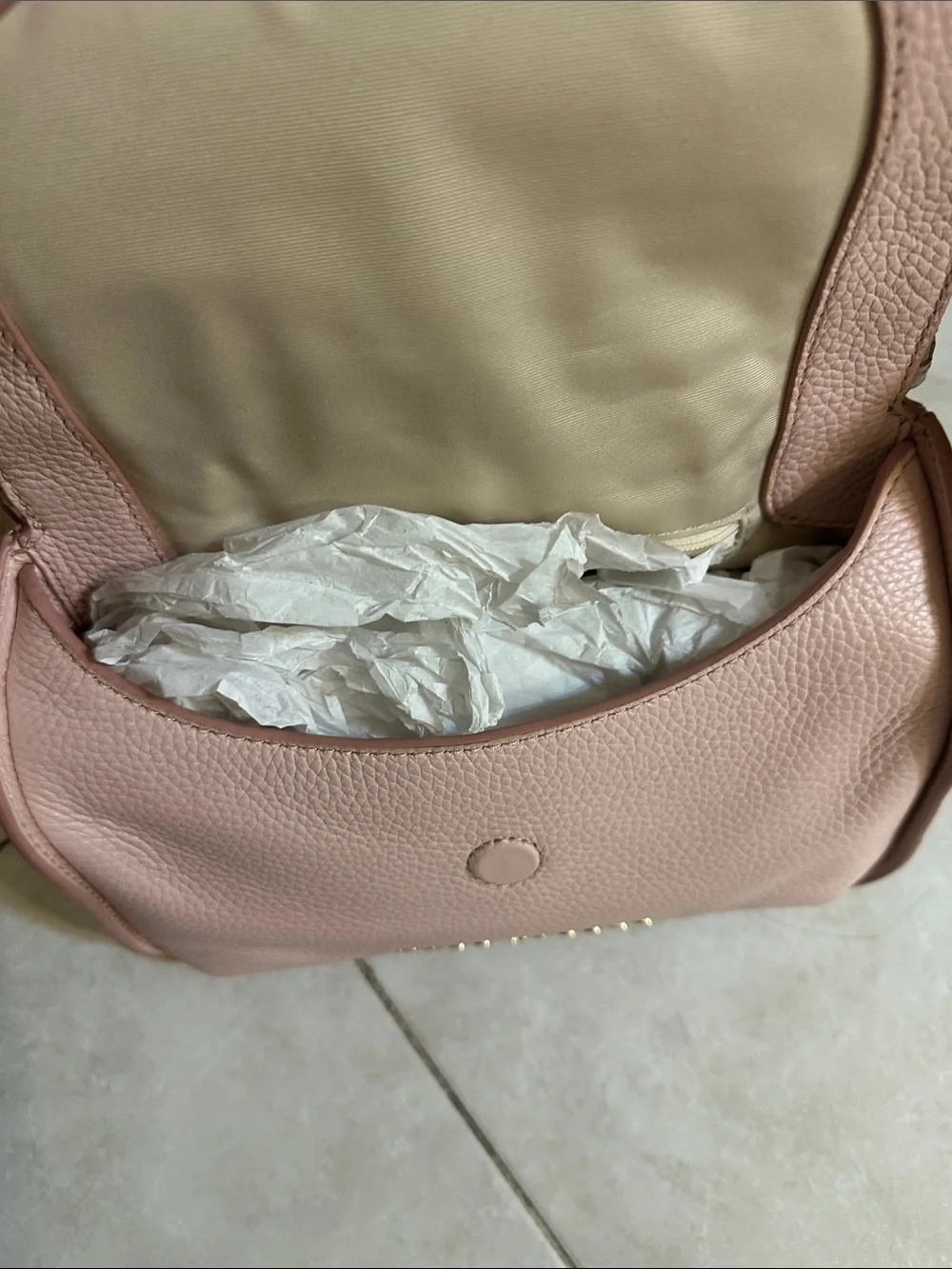 Marc Jacobs Blush Pink Pebbled Leather Crossbody Bag